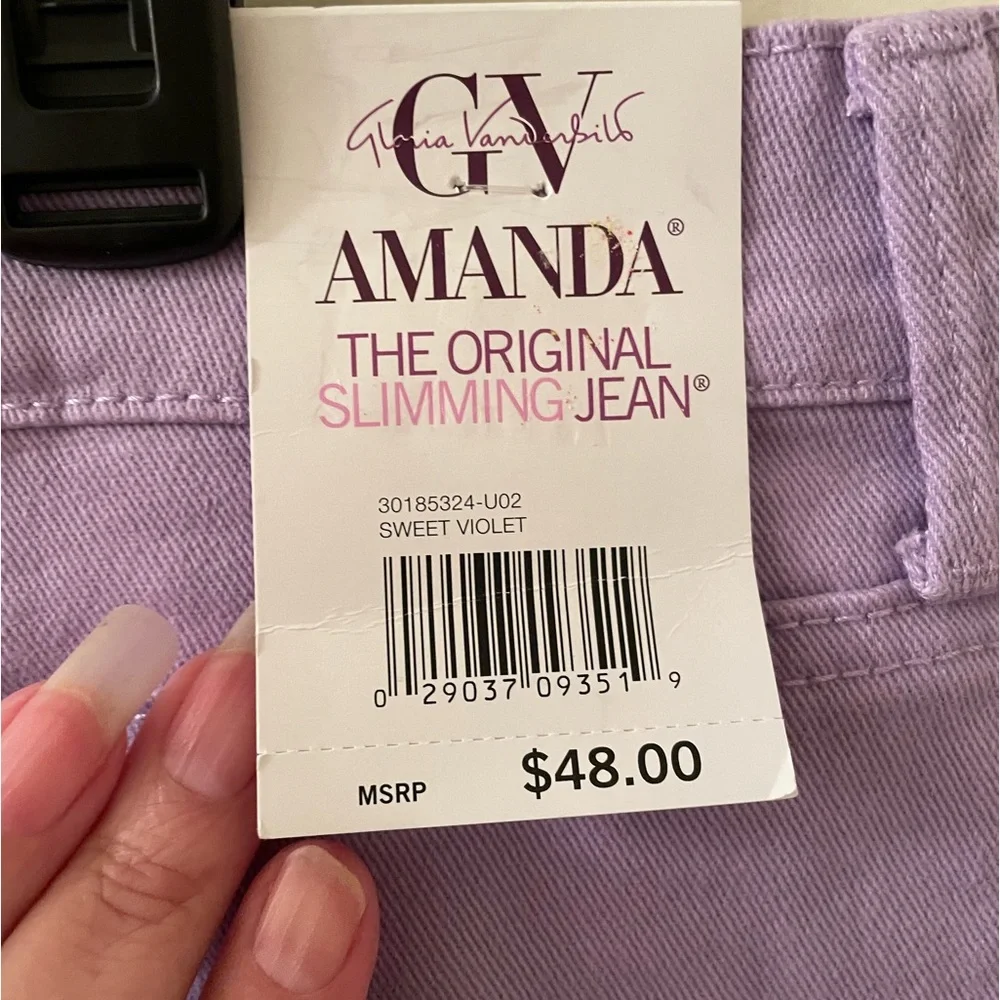 Lilac Gloria Vanderbilt Jeans - Picture 3 of 4